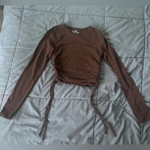Brown Hollister long sleeve shirt